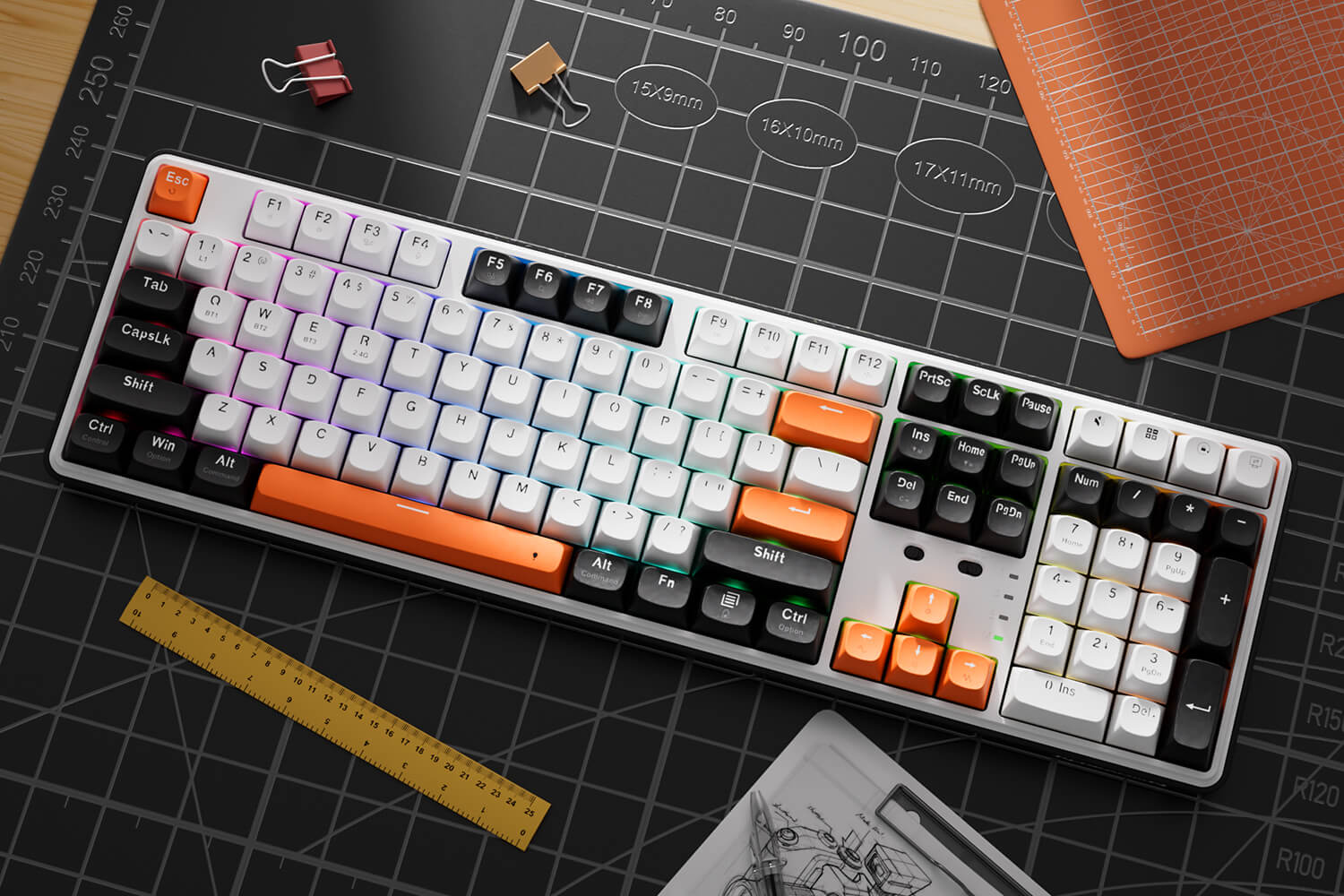 Redragon K689 PRO Wireless Gasket RGB Gaming Keyboard, 104 Keys + Extra 4 Hotkeys Mechanical Keyboard w/Upgraded Hot-swappable Socket, 5-Layer Noise Dampening, Round PBT Keycaps, Custom Linear Switch