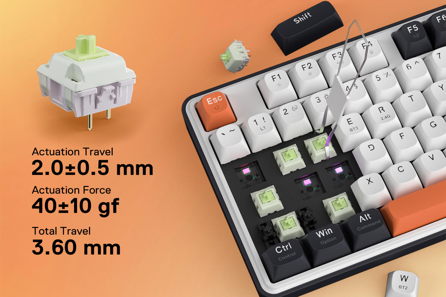 Redragon K689 PRO Wireless Gasket RGB Gaming Keyboard, 104 Keys + Extra 4 Hotkeys Mechanical Keyboard w/Upgraded Hot-swappable Socket, 5-Layer Noise Dampening, Round PBT Keycaps, Custom Linear Switch